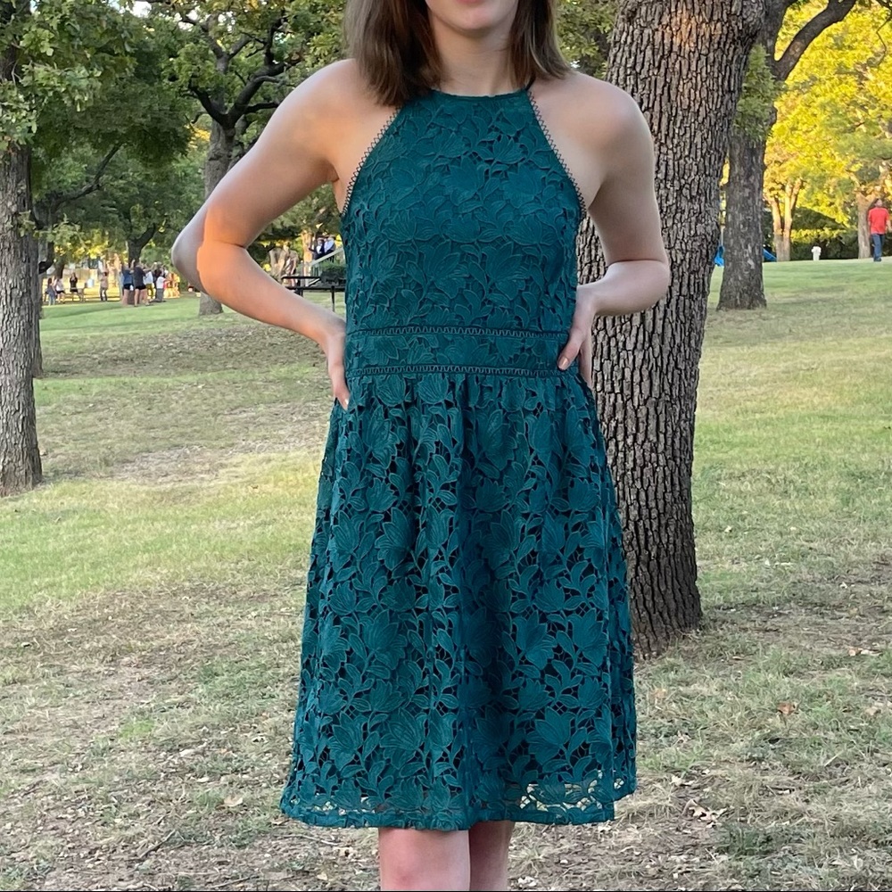 Ann Taylor Loft Tall Dress, Emerald Green (6 Tall)
